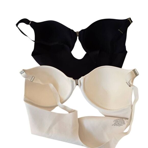 Soma Womens Black White Two Underwire Front Closure Full Coverage Bras 38B - Picture 7 of 12